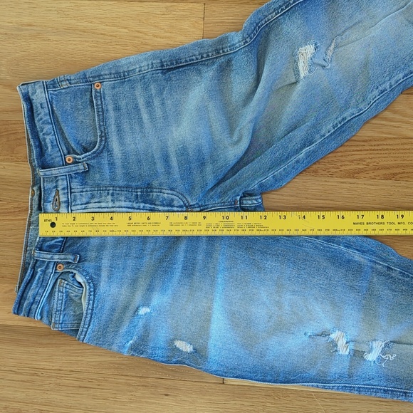 High Waist Lucky Brand Blue Jeans Distressed - Picture 2 of 6